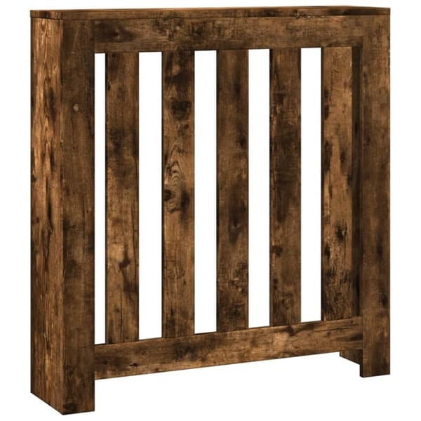 vidaXL Radiatordeksel røkt eik 78x20x82 cm konstruert tre