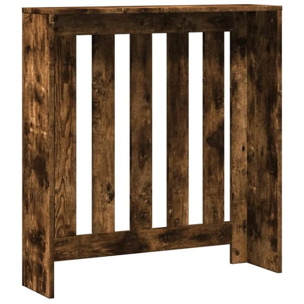 vidaXL Radiatordeksel røkt eik 78x20x82 cm konstruert tre