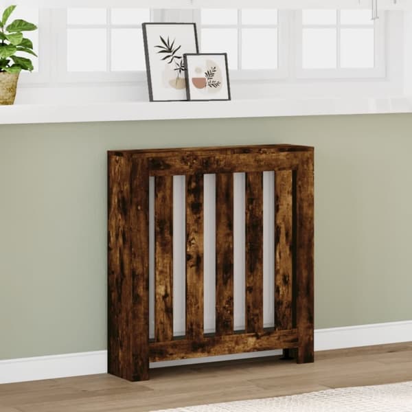 vidaXL radiatorskjuler 78x20x82 cm konstrueret træ røget egetræsfarve