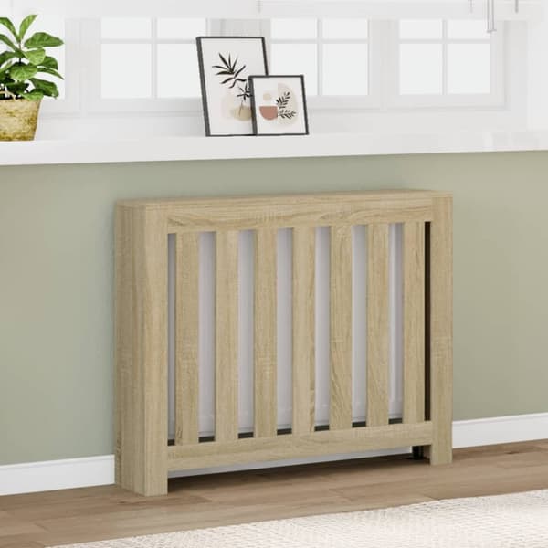 vidaXL radiatorskjuler 104x20x82 cm konstrueret træ sonoma-eg