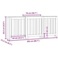 Miniatyrbillede 10 af 11: vidaXL radiatorskjuler 205x21,5x83,5 cm konstrueret træ hvid