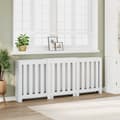 Miniatyrbillede 2 af 11: vidaXL radiatorskjuler 205x21,5x83,5 cm konstrueret træ hvid