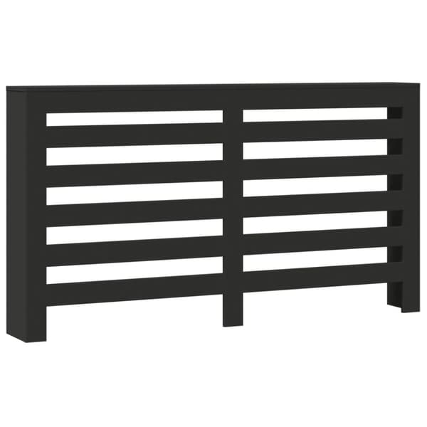 vidaXL Radiatordeksel svart 149x20x82 cm konstruert tre
