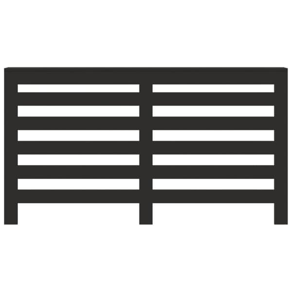 vidaXL Radiatordeksel svart 149x20x82 cm konstruert tre