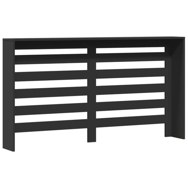 vidaXL Radiatordeksel svart 149x20x82 cm konstruert tre