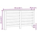 Miniatyrbilde 9 av 10: vidaXL Radiatordeksel svart 149x20x82 cm konstruert tre