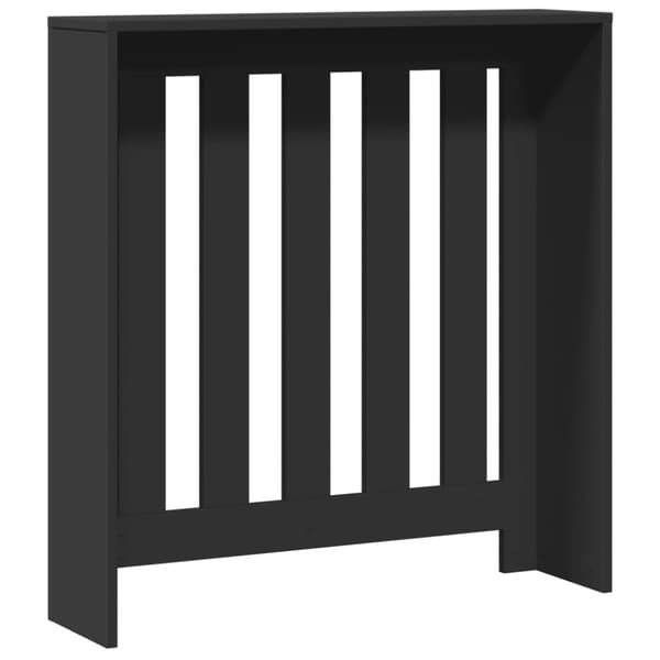 vidaXL Radiatordeksel svart 78x20x82 cm konstruert tre