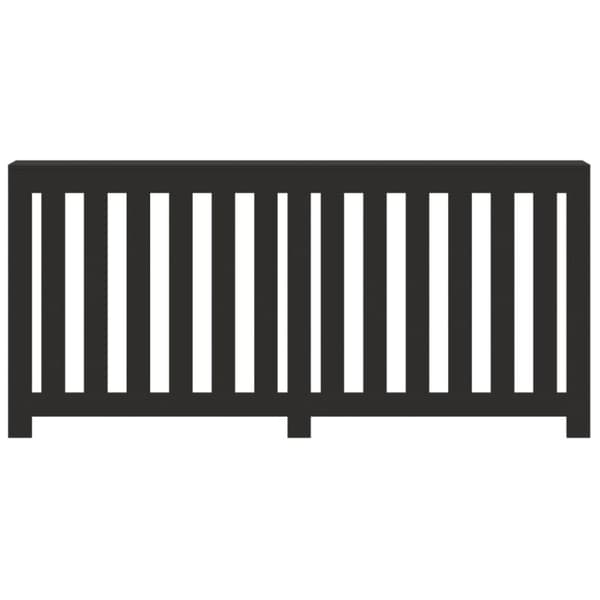 vidaXL Radiatordeksel svart 175x20x82 cm konstruert tre