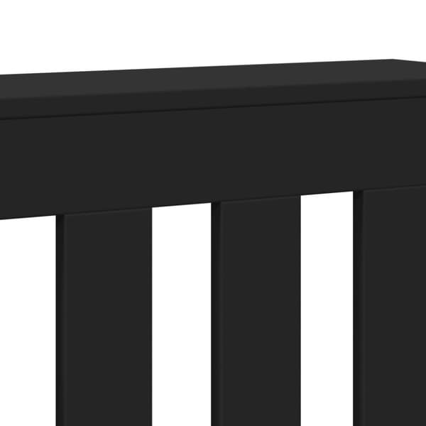 vidaXL Radiatordeksel svart 175x20x82 cm konstruert tre