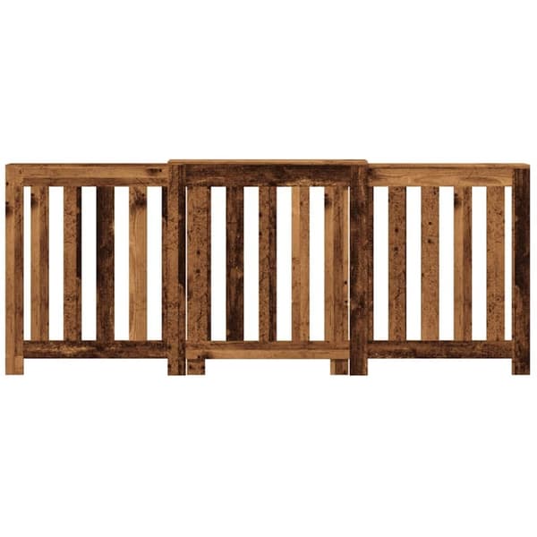 vidaXL Radiatordeksel gammelt tre 205x21,5x83,5 cm konstruert tre