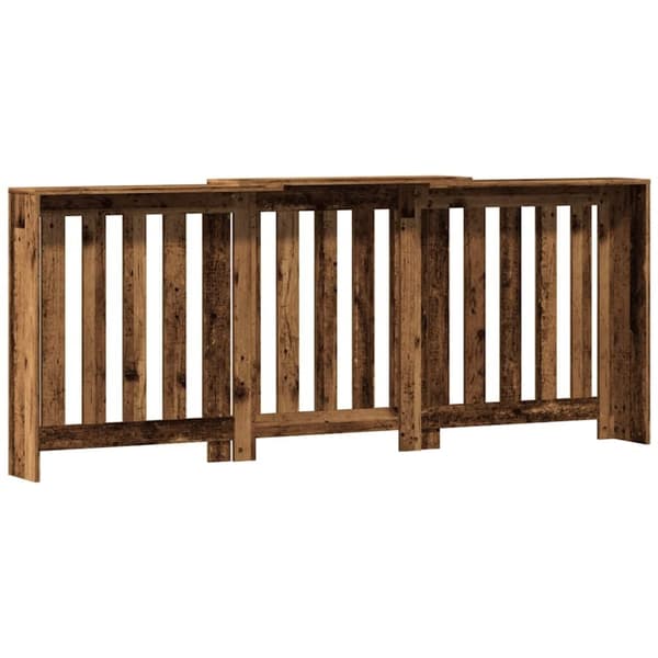 vidaXL Radiatordeksel gammelt tre 205x21,5x83,5 cm konstruert tre