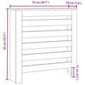 Miniatyrbilde 9 av 10: vidaXL Radiatordeksel grå sonoma 78x20x82 cm konstruert tre