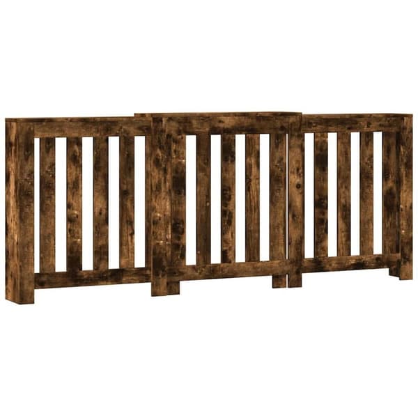vidaXL Radiatordeksel røkt eik 205x21,5x83,5 cm konstruert tre