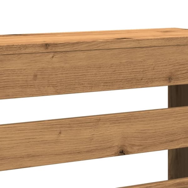 vidaXL Radiatordeksel artisan eik 104x20x82 cm konstruert tre