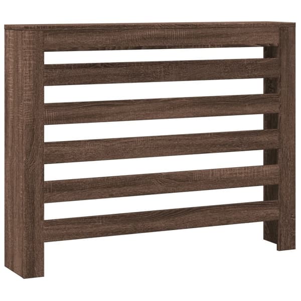 vidaXL Radiatordeksel brun eik 104x20x82 cm konstruert tre