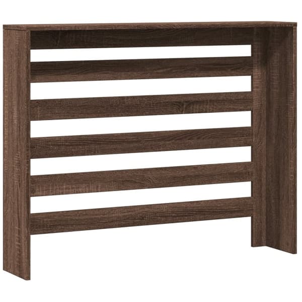 vidaXL Radiatordeksel brun eik 104x20x82 cm konstruert tre