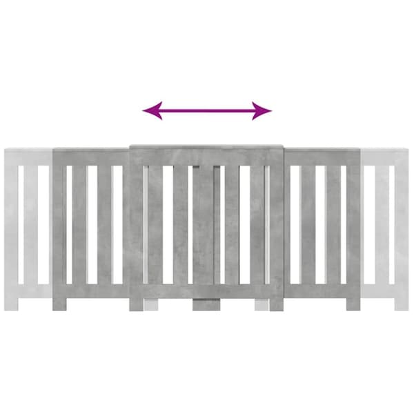 vidaXL radiatorskjuler 205x21,5x83,5 cm konstrueret træ betongrå