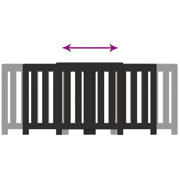 vidaXL radiatorskjuler 205x21,5x83,5 cm konstrueret træ sort