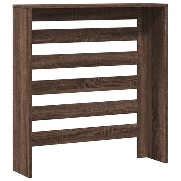 vidaXL radiatorskjuler 78x20x82 cm konstrueret træ brun egetræsfarvet