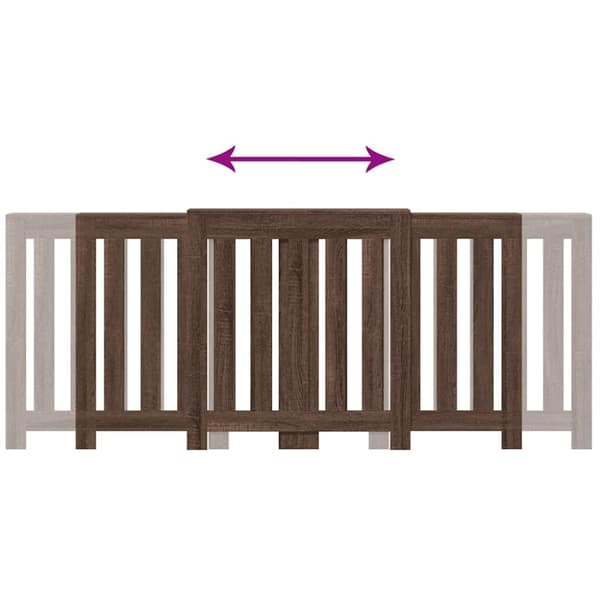 vidaXL radiatorskjuler 205x21,5x83,5 cm konstrueret træ brun egetræ