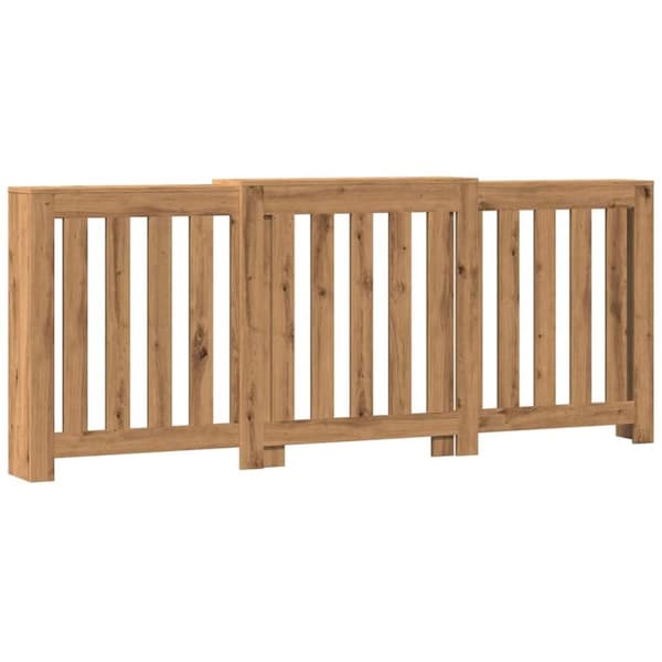 vidaXL radiatorskjuler 205x21,5x83,5 cm konstrueret træ egetræsfarve
