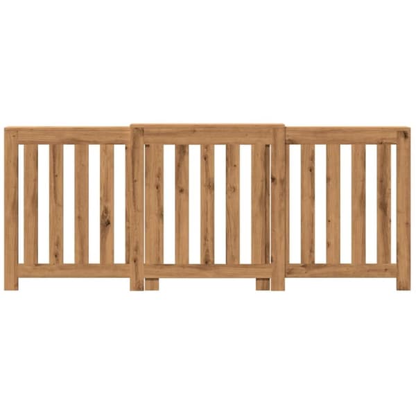 vidaXL radiatorskjuler 205x21,5x83,5 cm konstrueret træ egetræsfarve