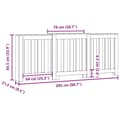 Miniatyrbillede 9 af 11: vidaXL radiatorskjuler 205x21,5x83,5 cm konstrueret træ egetræsfarve