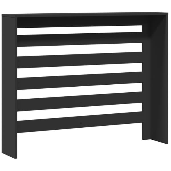 vidaXL Radiatordeksel svart 104x20x82 cm konstruert tre