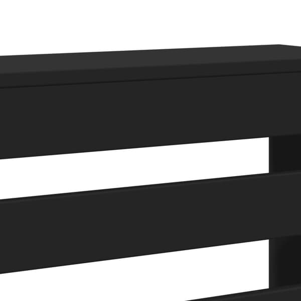 vidaXL Radiatordeksel svart 104x20x82 cm konstruert tre