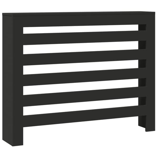 vidaXL radiatorskjuler 104x20x82 cm konstrueret træ sort