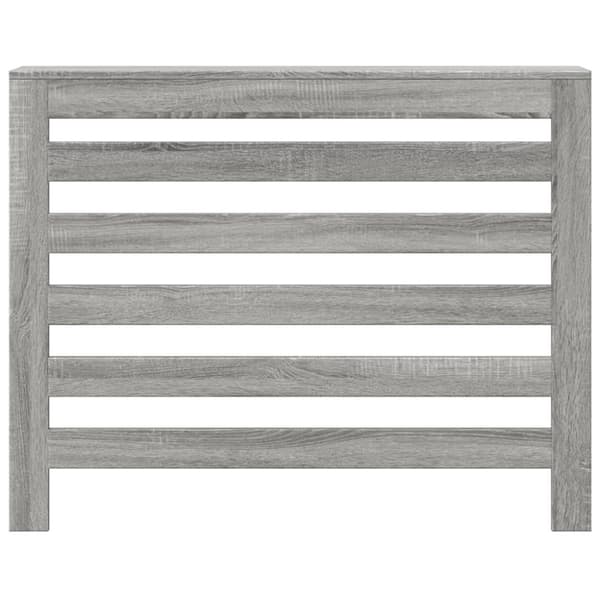 vidaXL Lämpöpatterin suoja harmaa Sonoma 104x20x82 cm tekninen puu