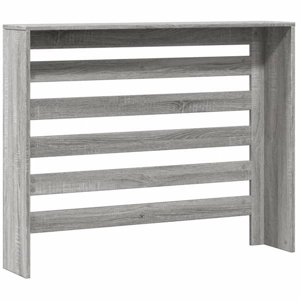 vidaXL Lämpöpatterin suoja harmaa Sonoma 104x20x82 cm tekninen puu