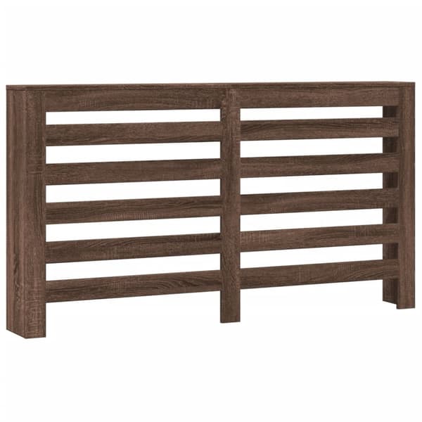 radiatorskjuler 149x20x82 cm konstrueret træ brun egetræ