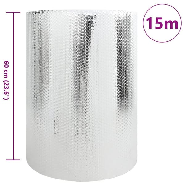 vidaXL Sølv Aluminium 0.6 x 15 m Varme Radiator Reflektor Andet