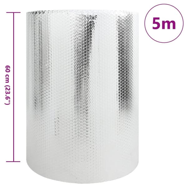 vidaXL Radiatorvarmereflector Dobbeltsidig 0,6x5 m