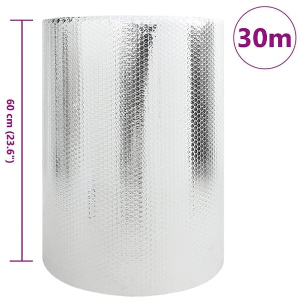 vidaXL Radiator Varme Reflektor Dobbeltsidig 0,6x30 m