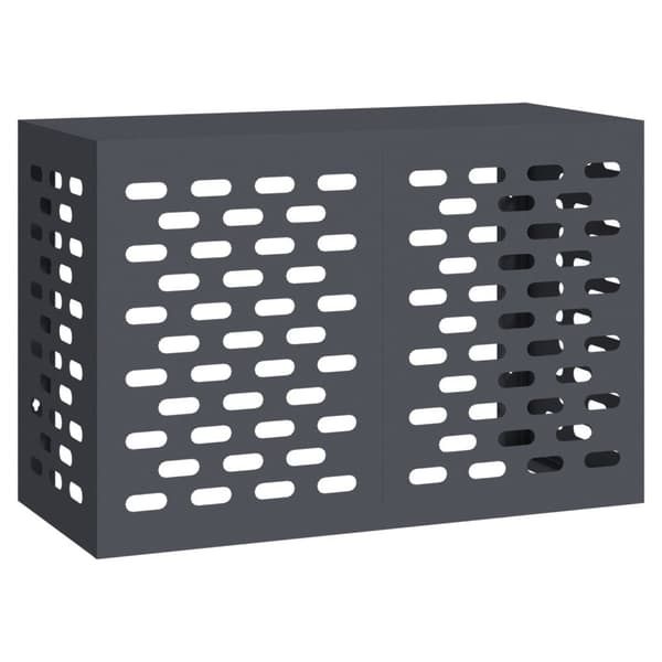 vidaXL Ilmastointilaitteen suojus Antrasiitti 90x40x60 cm Teräs
