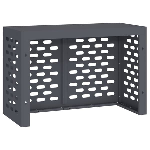 vidaXL Ilmastointilaitteen suojus Antrasiitti 90x40x60 cm Teräs