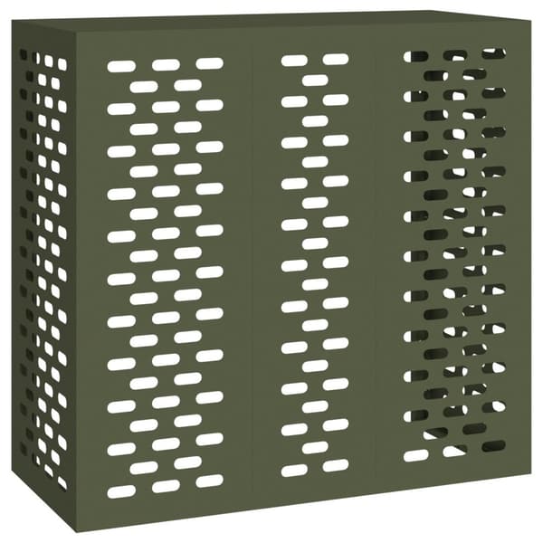vidaXL Airconditiondeksel - Oliven grønn, 110x50x105 cm, Stål