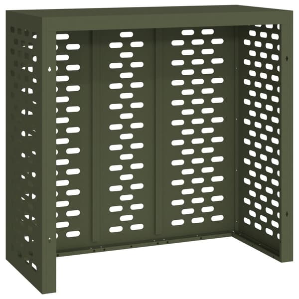 vidaXL Airconditiondeksel - Oliven grønn, 110x50x105 cm, Stål