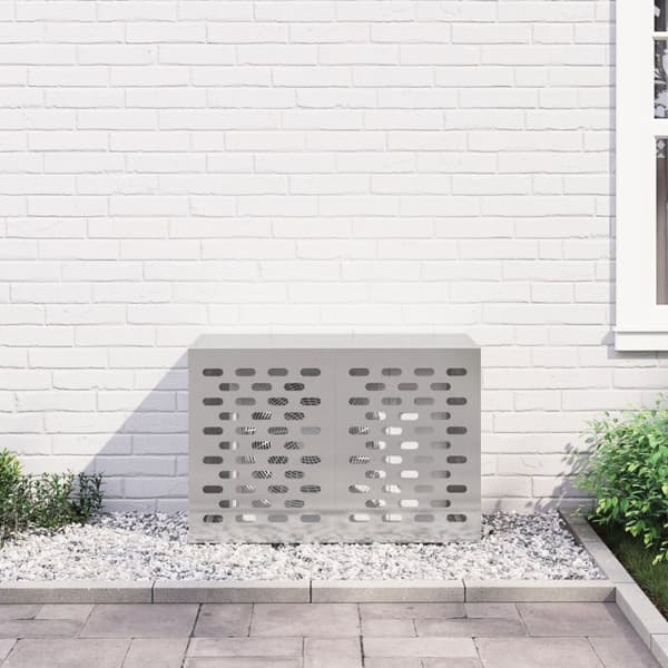 vidaXL Rostfritt stål 90 x 40 x 60 cm Luftkonditioneringsöverdrag