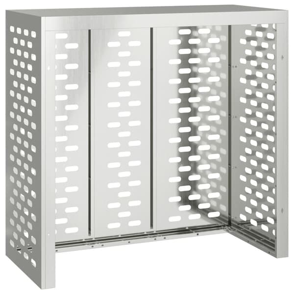 vidaXL Ilmalämpöpumpun kansi 110x50x105 cm Galvanoitu teräs