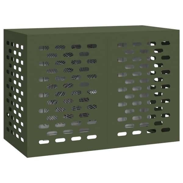 vidaXL Olivgrön Metall 100 x 50 x 70 cm Luftkonditioneringsskydd