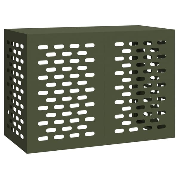 vidaXL Olivgrön Metall 100 x 50 x 70 cm Luftkonditioneringsskydd