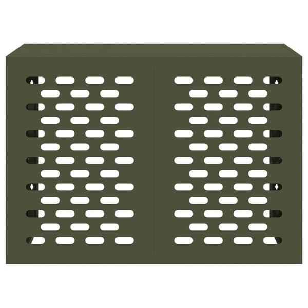 vidaXL Olivgrön Metall 100 x 50 x 70 cm Luftkonditioneringsskydd