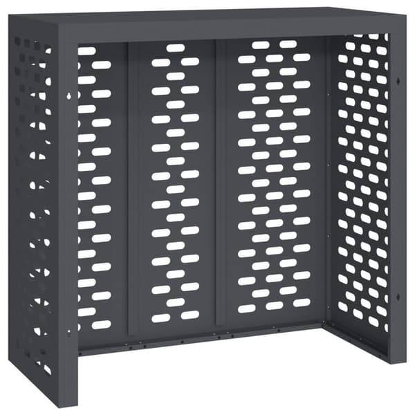 vidaXL ilmastointilaitteen suojus antrasiitti 110x50x105 cm teräs