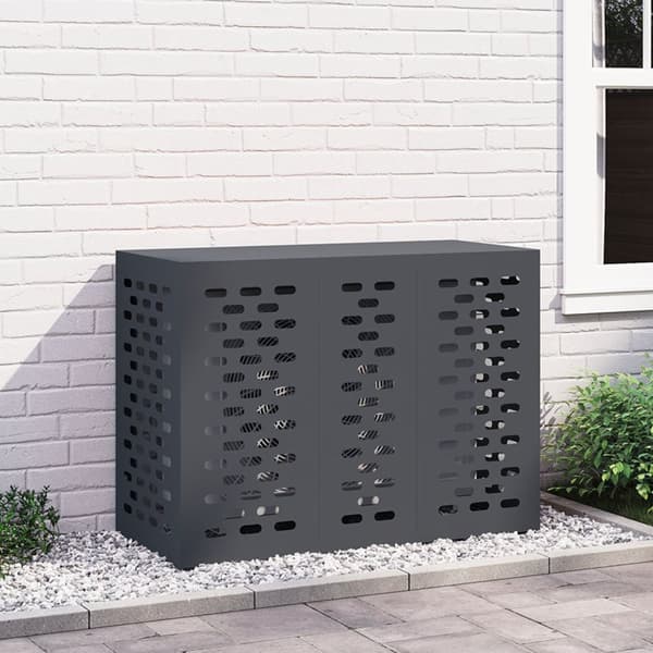 vidaXL Antracit Metall 110 x 50 x 80 cm Radiatoröverdrag Rektangulär