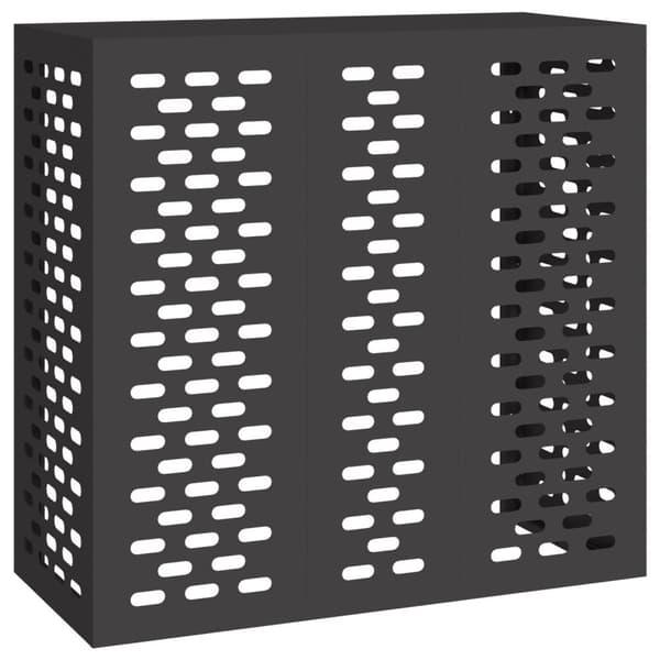 vidaXL Svart Metall 110 x 50 x 105 cm Hållbar AC-överdrag