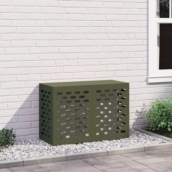 vidaXL Olivgrön Metall 90 x 40 x 60 cm Hållbar