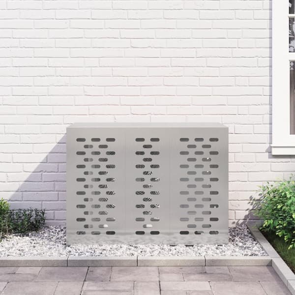 vidaXL Klimaanlegg Deksel 110x50x80 cm Rustfritt Stål